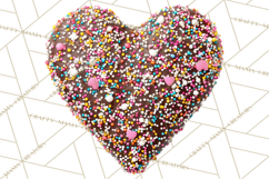 Rainbow Sprinkle Valentine Dessert Clipart PNG Product Image 2