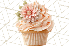 Easter Cupcakes Clipart, Pastel Easter Desserts, Bakery Png Product Image 2