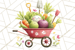 Farm Animals Gardening Clipart PNG, Garden Farm Animals Product Image 2