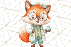 Woodland Animal Doctor Clipart Cute Pediatric Vet PNG Product Image 3