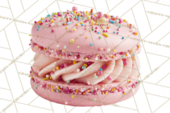 Rainbow Sprinkle Valentine Dessert Clipart PNG Product Image 3