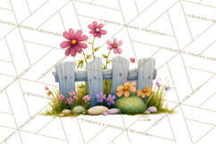 Farm Animals Gardening Clipart PNG, Garden Farm Animals Product Image 4