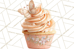 Easter Cupcakes Clipart, Pastel Easter Desserts, Bakery Png Product Image 4