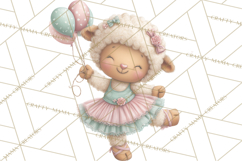 Farm Animals Dance Party Clipart, Dancing Cow Pig Sheep Png Product Image 4