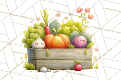 Farm Animals Gardening Clipart PNG, Garden Farm Animals Product Image 5