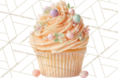 Easter Cupcakes Clipart, Pastel Easter Desserts, Bakery Png Product Image 5