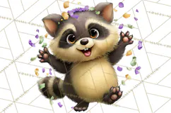 Cute Mardi Gras Characters PNG Kids Animals Carnival Clipart Product Image 2