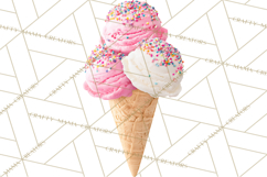 Rainbow Sprinkle Valentine Dessert Clipart PNG Product Image 3