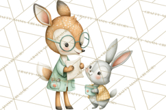 Woodland Animal Doctor Clipart Cute Pediatric Vet PNG Product Image 3