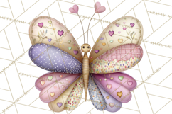 Valentine Butterfly Clipart, Heart Wing PNG Graphics Product Image 3