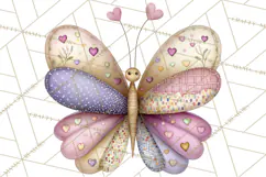 Valentine Butterfly Clipart, Heart Wing PNG Graphics Product Image 3