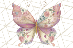 Valentine Butterfly Clipart, Heart Wing PNG Graphics Product Image 4