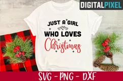 Just a Girl Who Loves Christmas Svg, Christmas 2021 Svg Png Product Image 2
