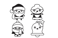 Kawaii Christmas Dingbats Product Image 12