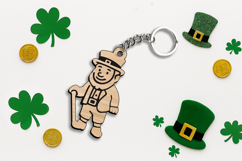 Keychain St Patrick's Day SVG Lucky Charm Present Laser Gift Product Image 1