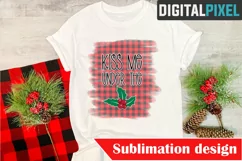 Kiss Me Under the Mistletoe Png, Christmas Png Sublimation Product Image 2