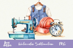Labor Day Clipart Watercolor Sublimation PNG Labour day Product Image 1
