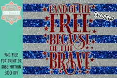 Land Of The Free Full Wrap Straight & Tapered Patriotic Skinny Tumbler For Sublimation