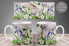 Vintage Flowers Mug Sublimation Bundle | 11oz &amp; 15oz Wrap Product Image 4