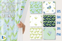 Lily of the Valley. Seamless pattern. Digital Paper Pack Product Image 1