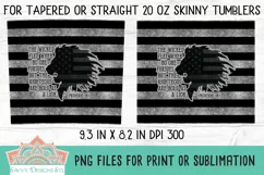 Lion Proverbs 28 1 Straight & Tapered Patriotic Skinny Tumbler For Sublimation