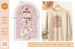 Oh Hey Snow Day Retro PNG for sublimation - retro winter Product Image 1