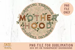 Growing through motherhood boho PNG file for sublimation Product Image 2