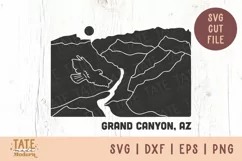 Grand Canyon, AZ SVG cut file - Retro national park SVG Product Image 1