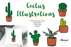 Cactus Illustrations for Sublimation Product Image 1