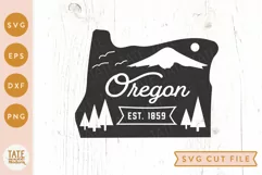 Vintage Oregon SVG cut file - Oregon state symbols svg Product Image 1