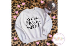 White Crewneck Valentines Day Mockup Product Image 1
