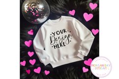 White Crewneck Valentines Day Mockup Product Image 1