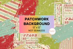 Textured Vintage Christmas Patchwork Background Product Image 1