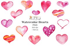 Watercolor Hearts Bundle Product Image 1