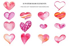 Watercolor Hearts Bundle Product Image 2
