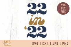 22 in '22 SVG cut file - Retro 22nd birthday SVG, feelin' 22 Product Image 1