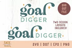 Goal digger SVG cut file - small-business svg, goal setter Product Image 1