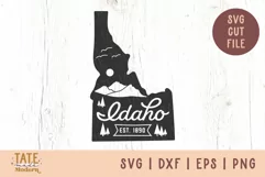 Vintage Idaho SVG cut file - Vintage USA state SVG Product Image 1