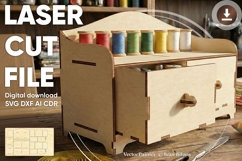 Drawer Box - laser cut project, SVG DXF files for laser CNC Product Image 1