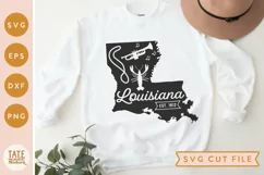 Vintage Louisiana SVG cut file - Louisiana state symbols svg Product Image 1