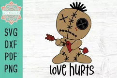 Love Hurts Anti Valentine Voodoo Doll SVG for Cut or Print