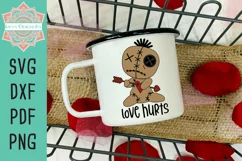 Love Hurts Anti Valentine Voodoo Doll SVG for Cut or Print