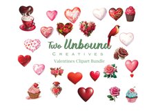 Assorted Valentine Clipart Bundle - 26 images - 106 files Product Image 1