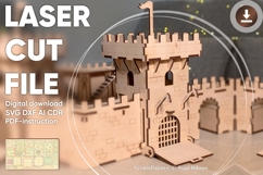 Main Gate of the Castle dollhouse - laser cut file Product Image 1