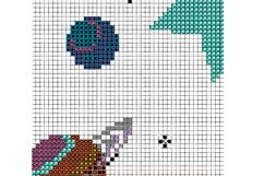 Narwhal Cross stitch pattern PDF Sea Ocean Galaxy animals Product Image 2