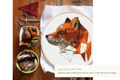 Fox Cross stitch pattern Digital download Geometric animals Product Image 2