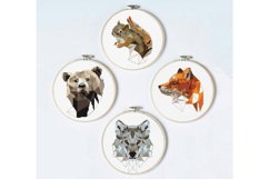 Fox Cross stitch pattern Digital download Geometric animals Product Image 3