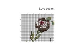 Mom Cross stitch pattern Digital download Floral wreath Product Image 3