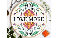 Flowers Cross stitch pattern Stay true Inspirational quote Product Image 6