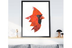Cardinal bird Cross stitch pattern PDF Modern Xmas Winter Product Image 2
